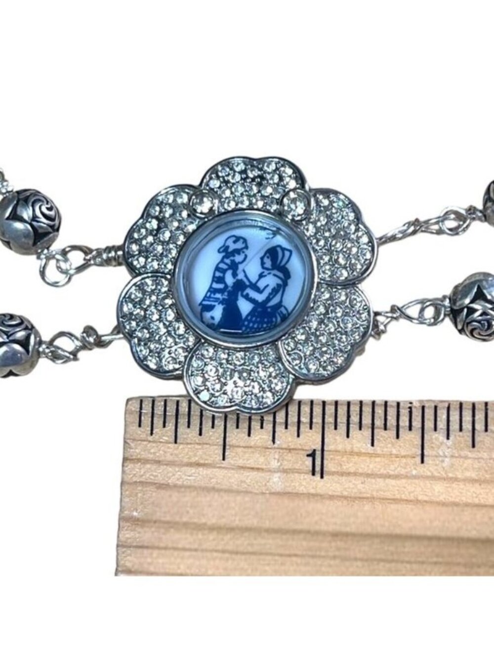 Denmark Icon Mug Mother & Child China Bracelet - Vintage Watch Upcycled 8.5" - Picture 6 of 14